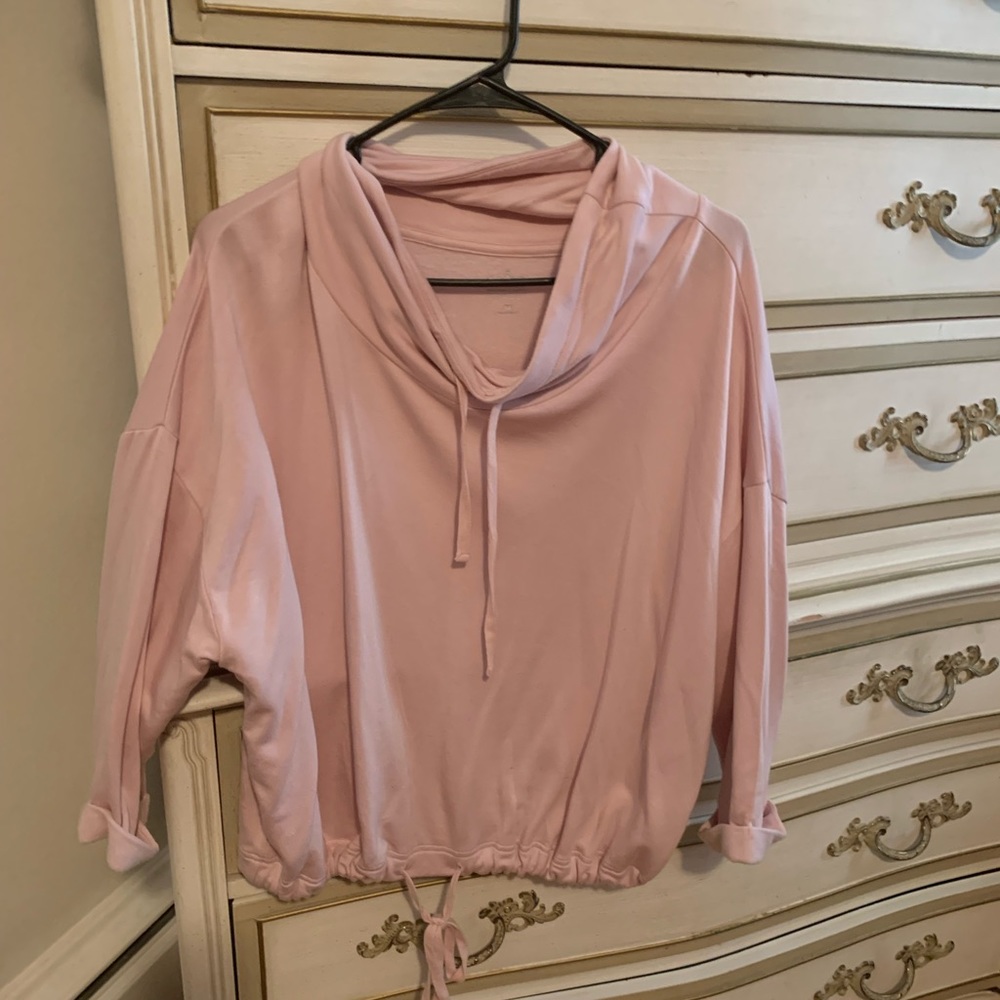 Cowl neck crew neck, size L